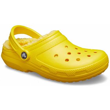 Zuecos Crocs Classic Forro Mujer Amarillos | Mexico 0154BEXC